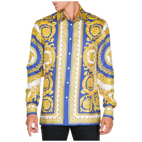 versace mens shirt sale|versace long sleeve shirt men.